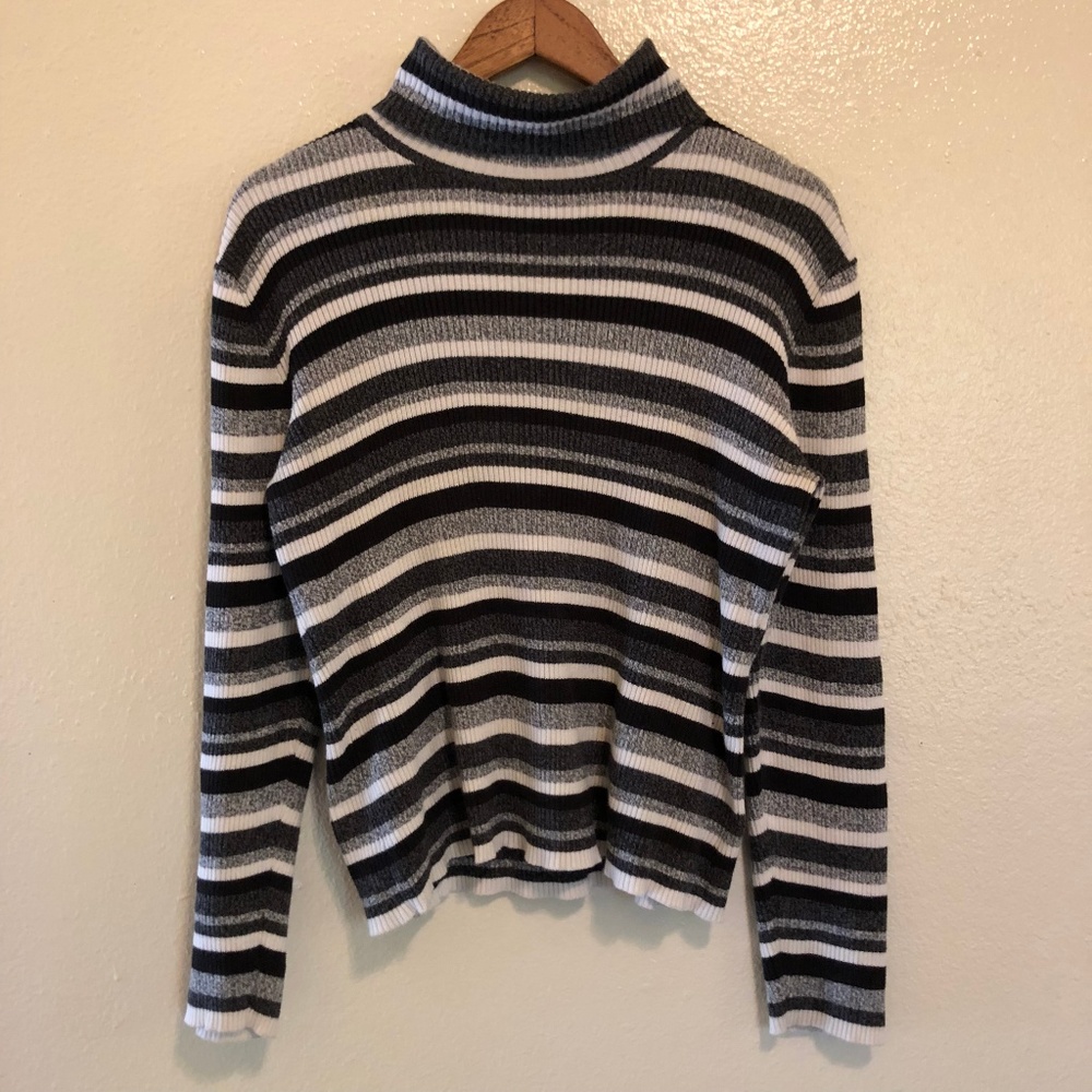 Liz Claiborne Crazy Horse Striped Turtleneck